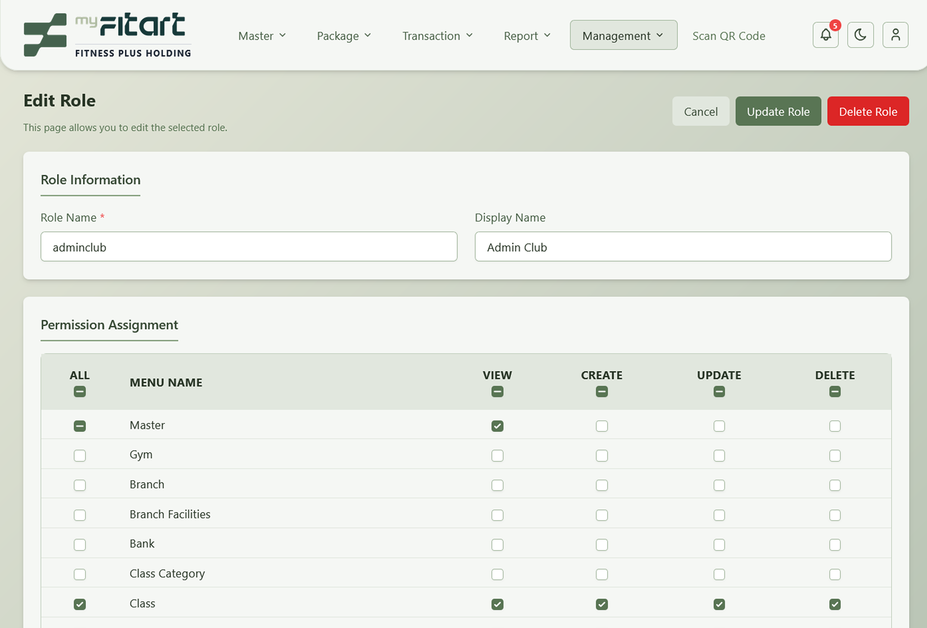 Fitness Management ERP 3